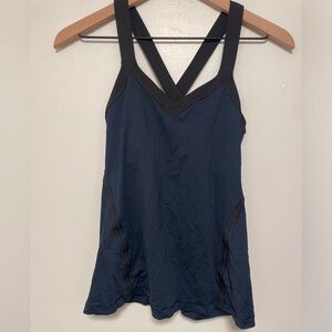 lululemon Run : Mile a Minute Tank 6 - Blue/Black